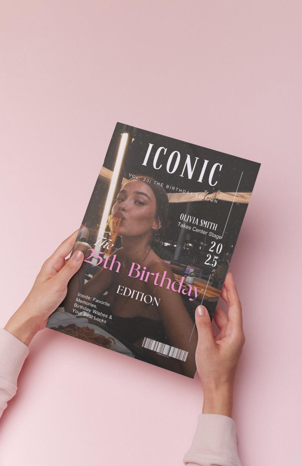 Personalized Magazine Template for Best Friend Customizable Magazine Cover Design Editable Fashion eBook Birthday Magazine Template Cover