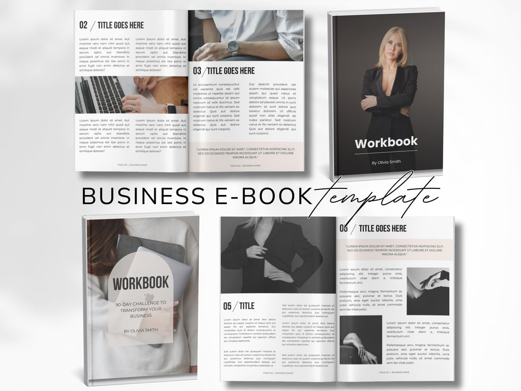 Business Ebook Template: 60-Page Editable Canva Workbook for Coaches (Digital Download)