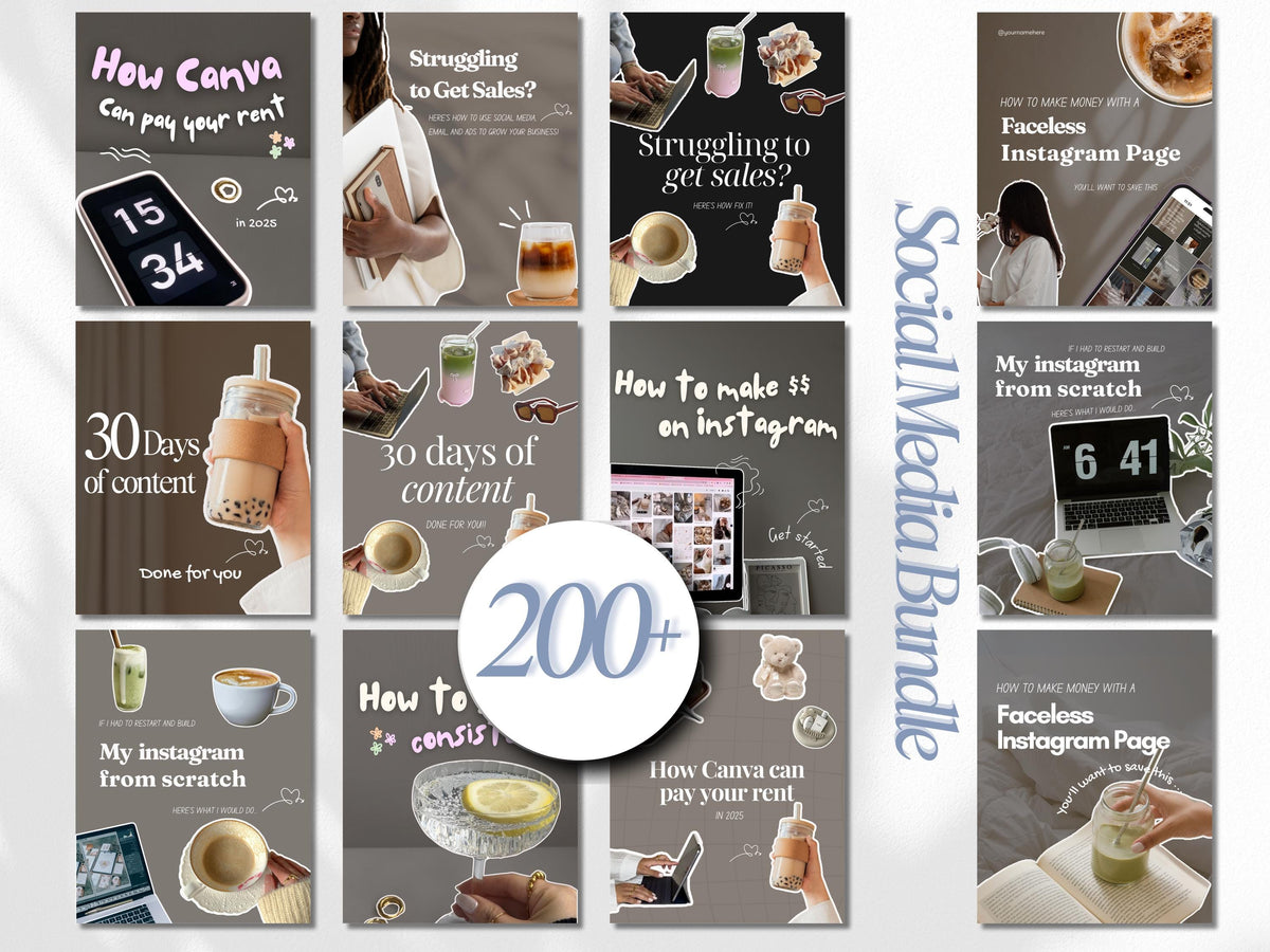 Social Media Manager Template Dark Aesthetic Canva Templates Social Media Marketing Portrait Instagram Post Templates Carousel Posts