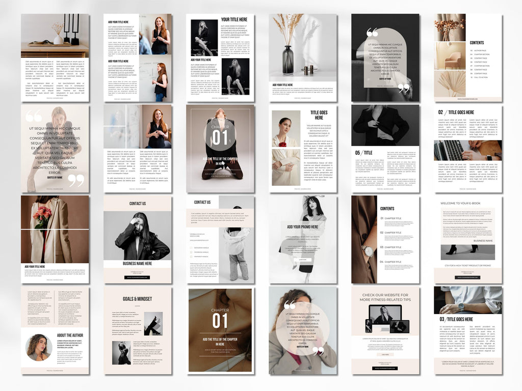 Business Ebook Template: 60-Page Editable Canva Workbook for Coaches (Digital Download)