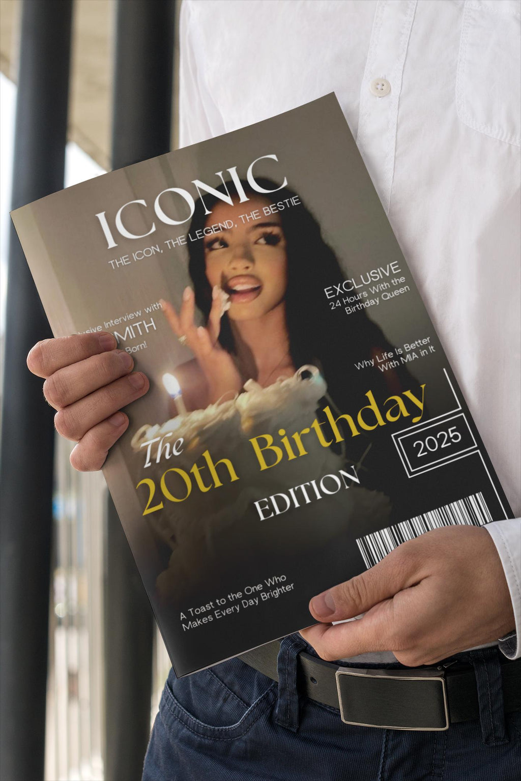 Personalized Magazine Template for Best Friend Customizable Magazine Cover Design Editable Fashion eBook Birthday Magazine Template Cover