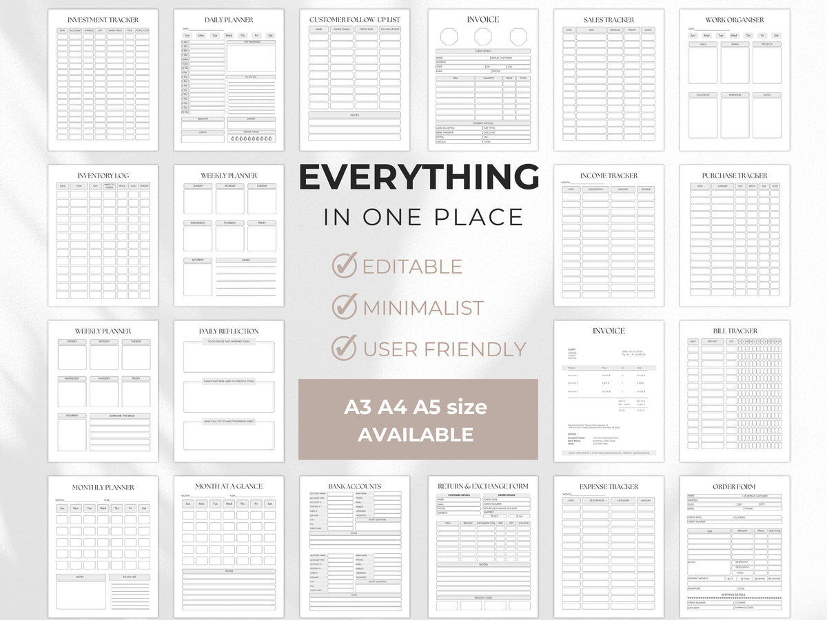 Editable Business Planner Canva Template: Small Business Toolkit (Digital Download)