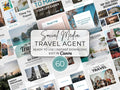 Travel Social Media Template: 60 Canva Instagram Posts (Digital Download)
