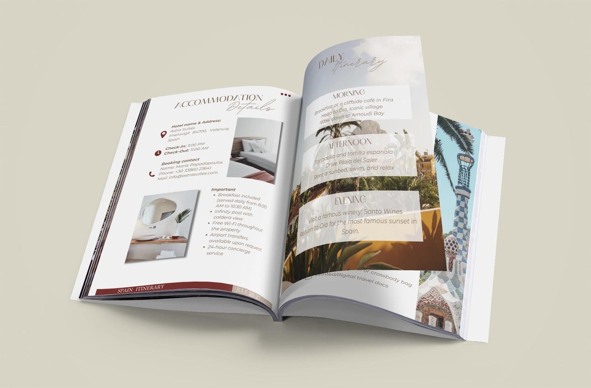 Editable Travel Itinerary Template: Customizable Trip Planner (Canva PDF)