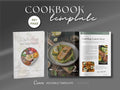 Editable Recipe eBook Template: 40-Page Cookbook Design for Canva (Digital Download)