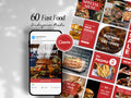 Fast Food Social Media Canva Templates: Restaurant Marketing (60-Page Bundle)