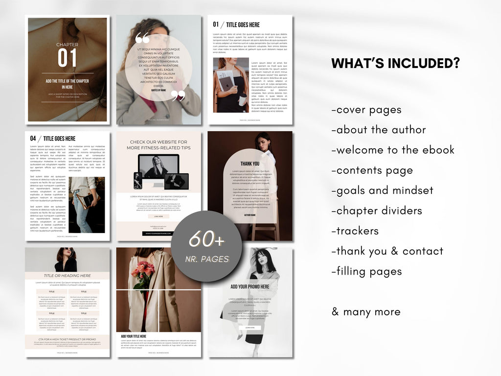 Business Ebook Template: 60-Page Editable Canva Workbook for Coaches (Digital Download)