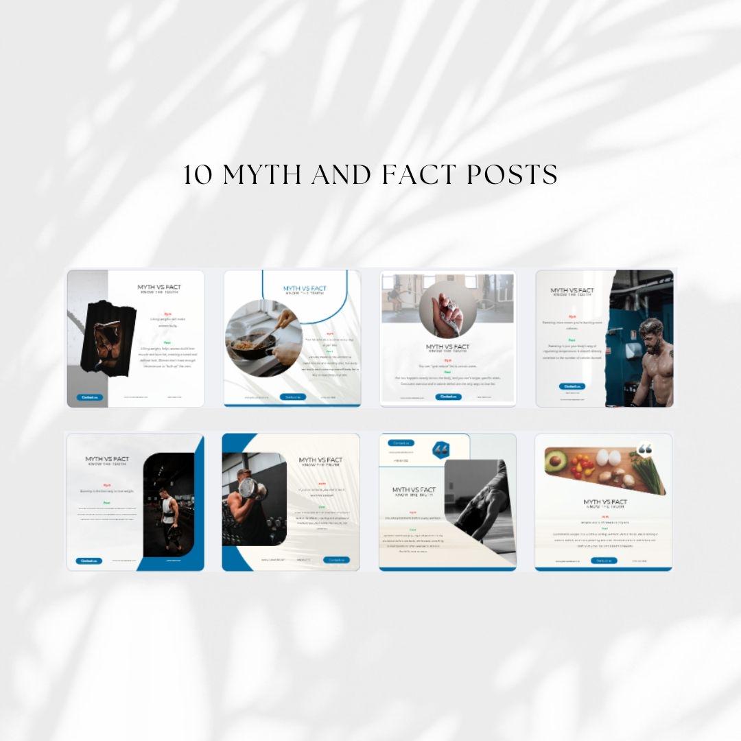 Fitness Instagram Post Templates: Health & Workout Social Media (Canva)