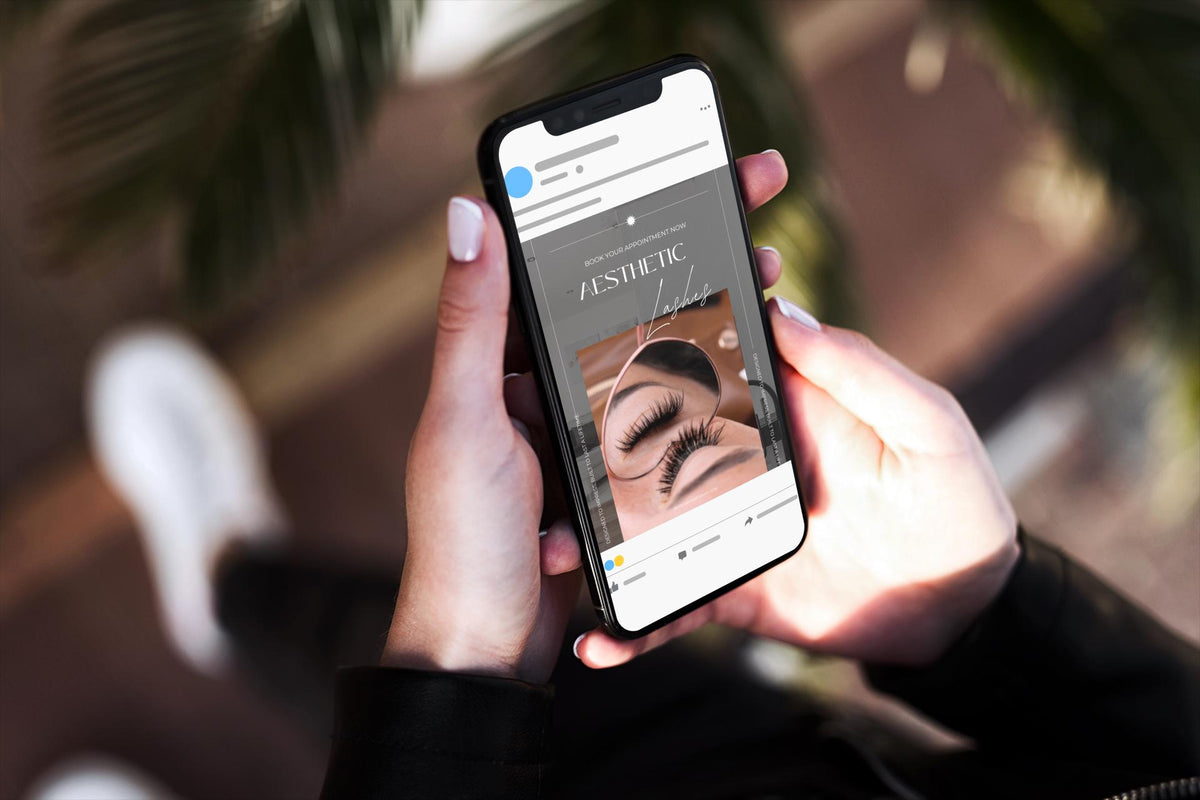 Lash Tech Instagram Post Templates: Editable Canva Social Media