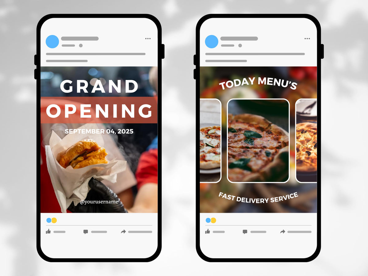Fast Food Social Media Canva Templates: Restaurant Marketing (60-Page Bundle)