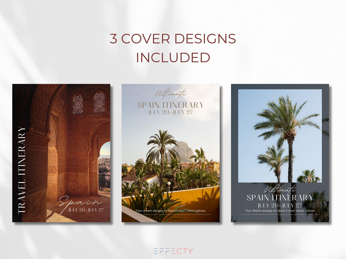 Editable Travel Itinerary Template: Customizable Trip Planner (Canva PDF)