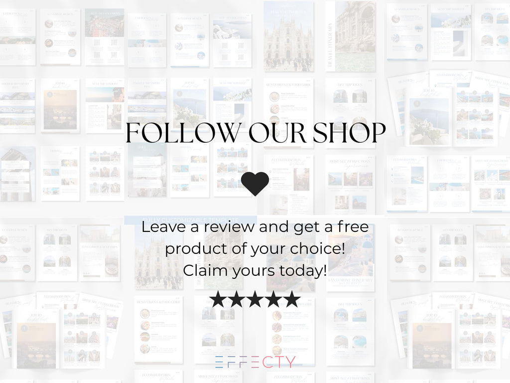 Editable Travel Itinerary Template: Canva Trip Planner (Digital Download