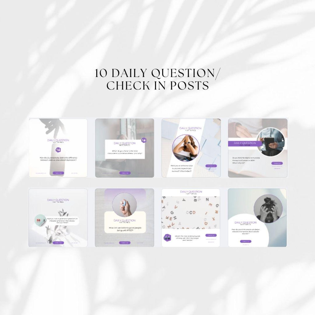 Mental Health Instagram Templates: Wellness & Psychology Posts (Canva Editable)