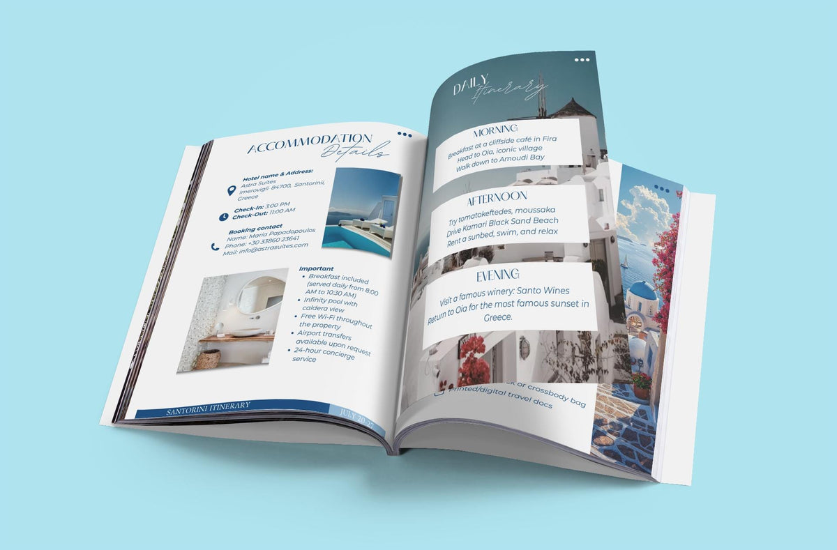 Editable Travel Itinerary Template: Canva Trip Planner (Digital Download)