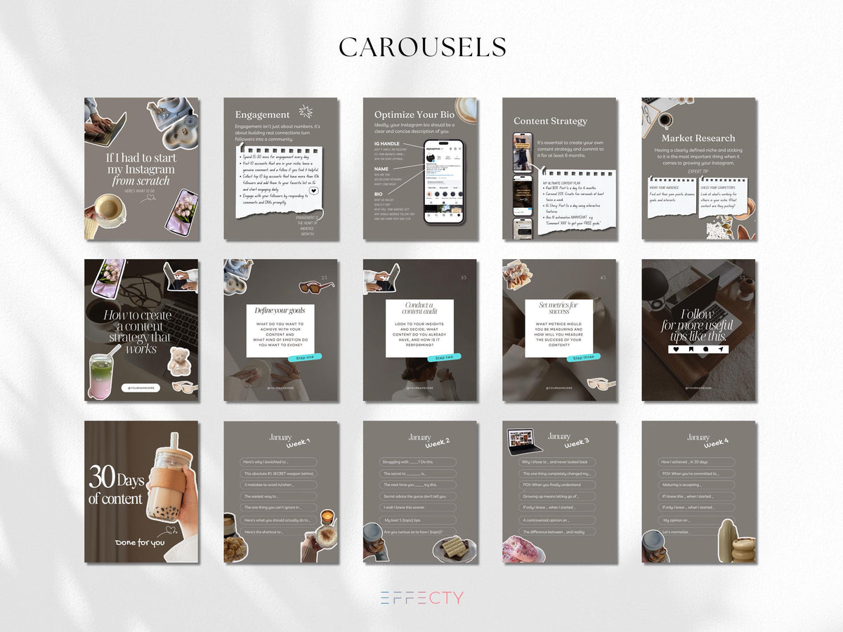 Social Media Manager Template Dark Aesthetic Canva Templates Social Media Marketing Portrait Instagram Post Templates Carousel Posts