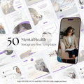 Mental Health Instagram Templates: Wellness & Psychology Posts (Canva Editable)