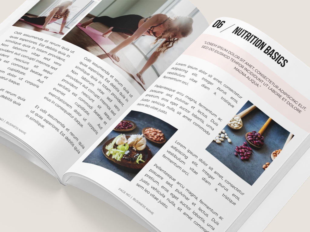 Yoga Ebook Template 70-Page Canva Fitness Yoga Coach Workbook Template Workout Personal Training Nutrition Coach