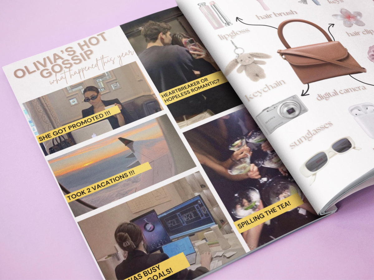 Personalized Magazine Template for Best Friend Customizable Magazine Cover Design Editable Fashion eBook Birthday Magazine Template Cover