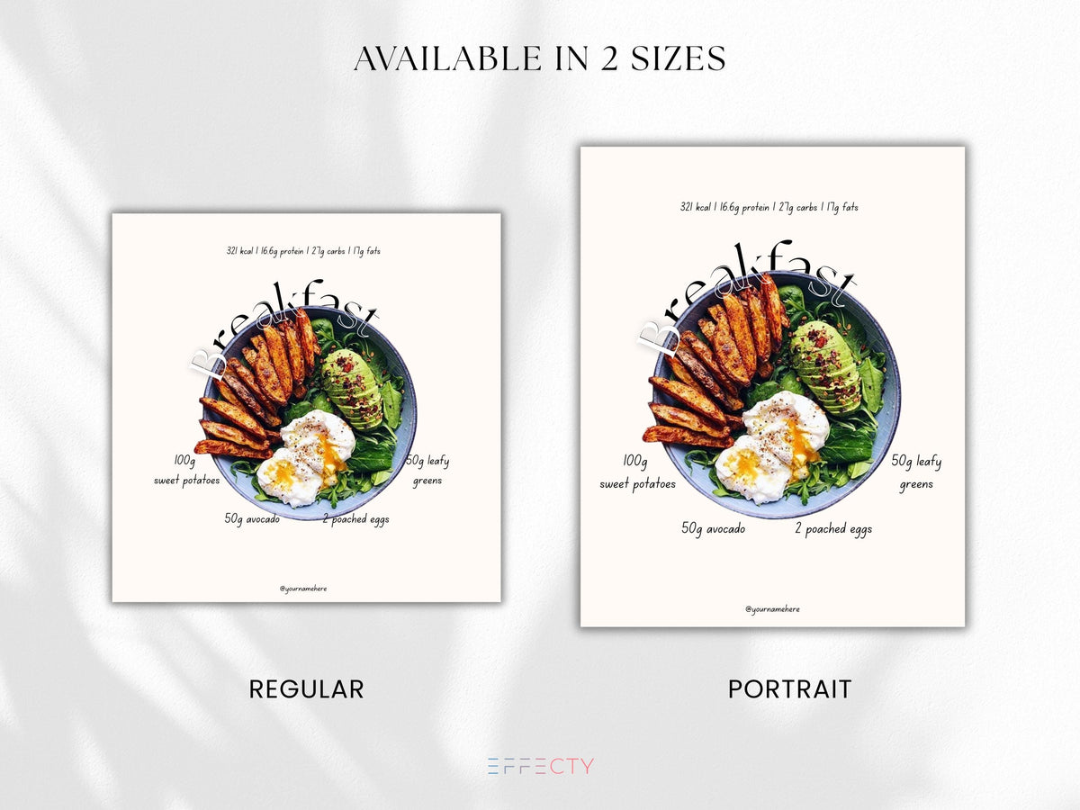 Nutritionist Instagram Post Templates: Editable Food Social Media (Digital Download)