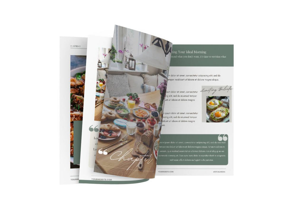 Editable Recipe eBook Template: 40-Page Cookbook Design for Canva (Digital Download)