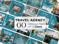 Travel Social Media Template: 60 Canva Posts for Bloggers (Digital Download)