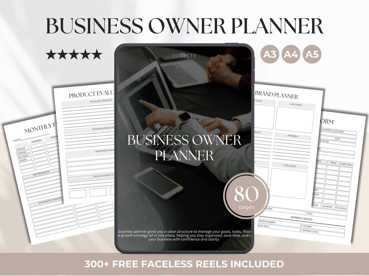 Editable Business Planner Canva Template: Small Business Toolkit (Digital Download)