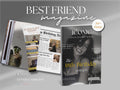 Personalized Magazine Template for Best Friend Customizable Magazine Cover Design Editable Fashion eBook Birthday Magazine Template Cover