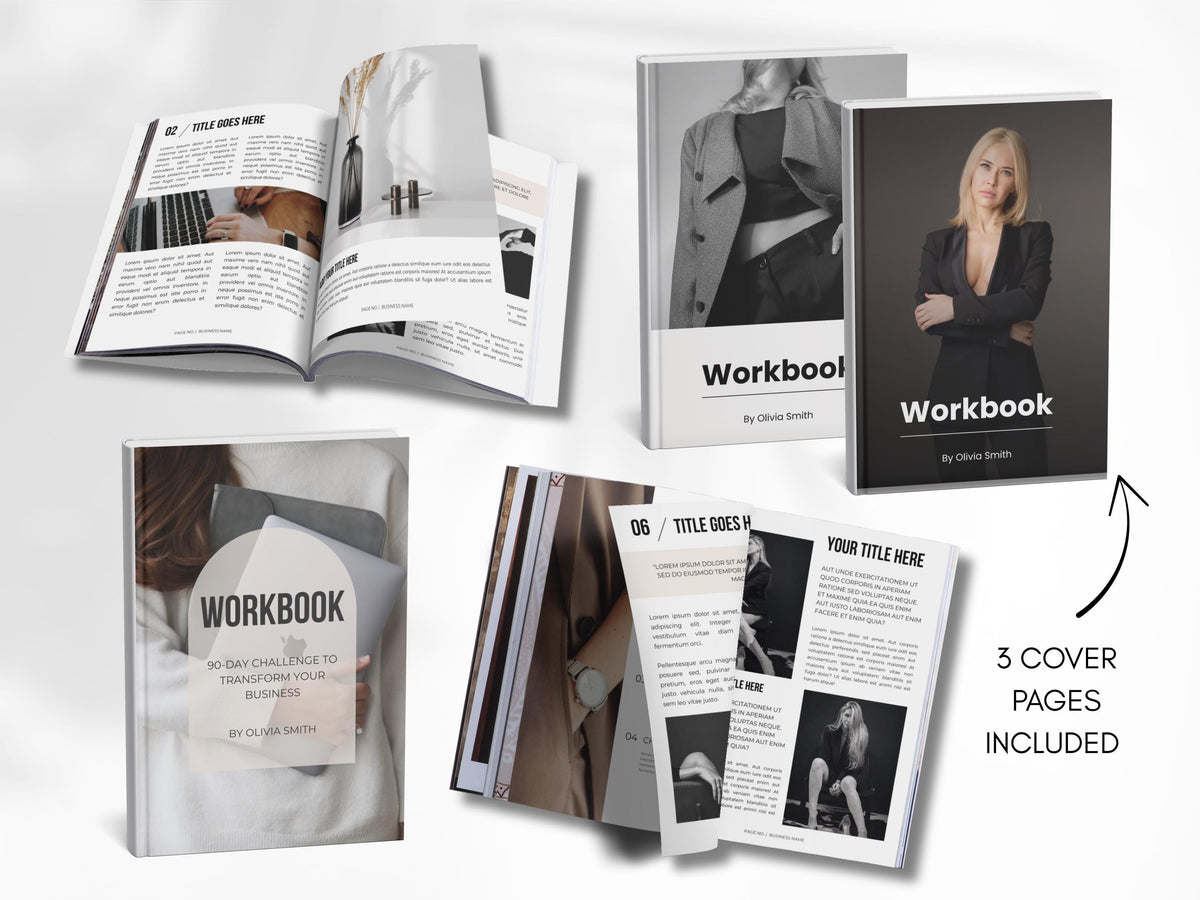 Business Ebook Template: 60-Page Editable Canva Workbook for Coaches (Digital Download)