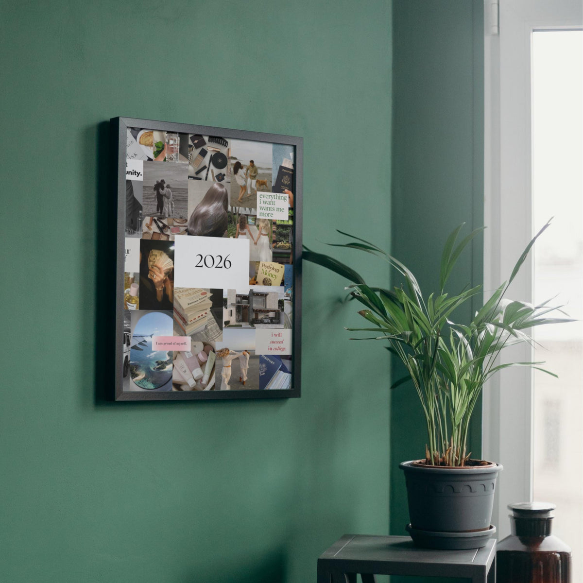 2026 Vision Board Template: Editable Canva Mood Board (Digital Download)