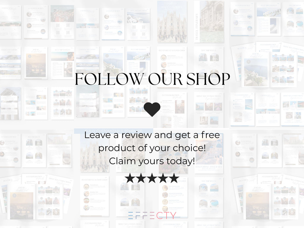 Editable Travel Itinerary Template: Canva Trip Planner (Digital Download